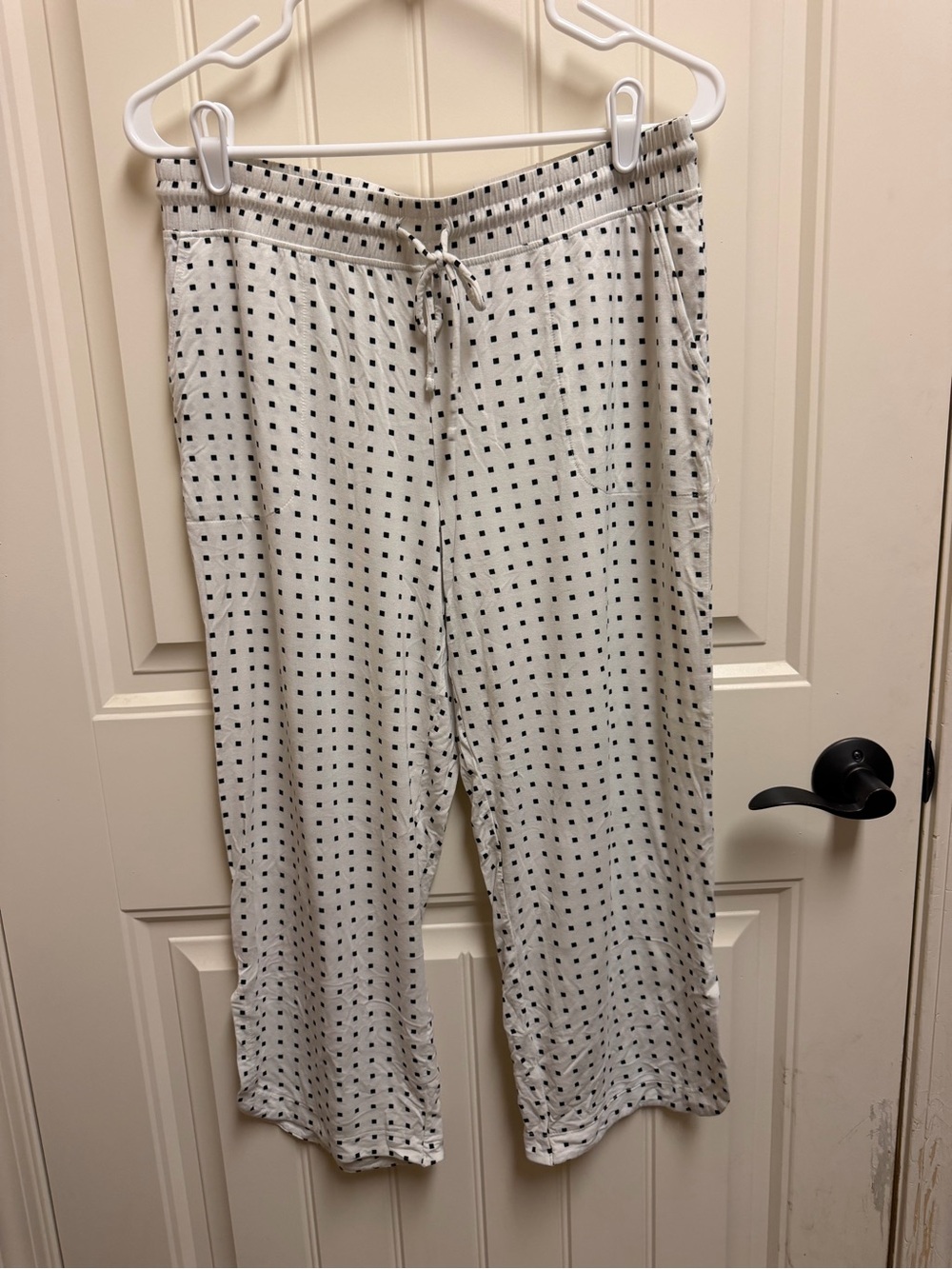 Soma Cream Lounge Pants with Navy Dot Print